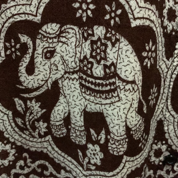 Silky Elephant print shirt 3xl - Picture 3 of 4